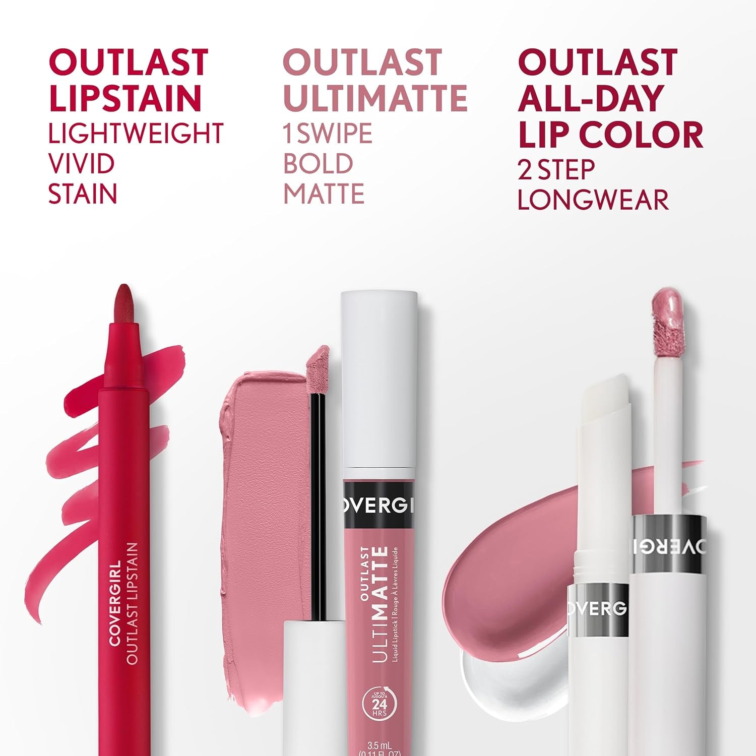 Outlast All-Day Lip Color with Topcoat, 621 Natural Blush