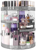 360 Degree Rotating Makeup Organizer, Extra Large Capacity Cosmetic Storage Unit, Removable DIY 7 Layers Skincare Organizer, Acrylic Beauty Perfume Organizer for Vanity Countertop (Gray)