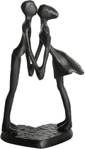 Iron Anniversary Couple Sculpture 6 Inch - Timeless Wedding Couple Gifts, Her or Wife, 1St 25Th 50Th or 6Th Anniversary, Valentines, Birthday