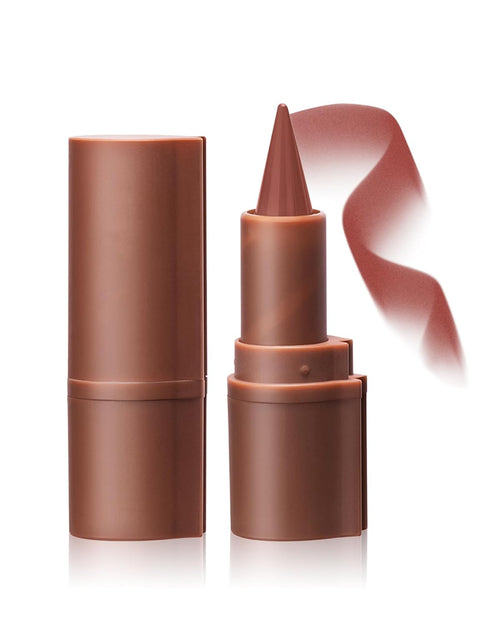 2 in 1 Lip Liner Lipstick, Dusk Brown Lipliner Lipgloss,Velvet Matte Sharpened Head Tint Lipstain,Long Lasting Waterproof,Highly Pigmented Tinted Lip Balm, Christmas Makeup Gift for Women Girl-02