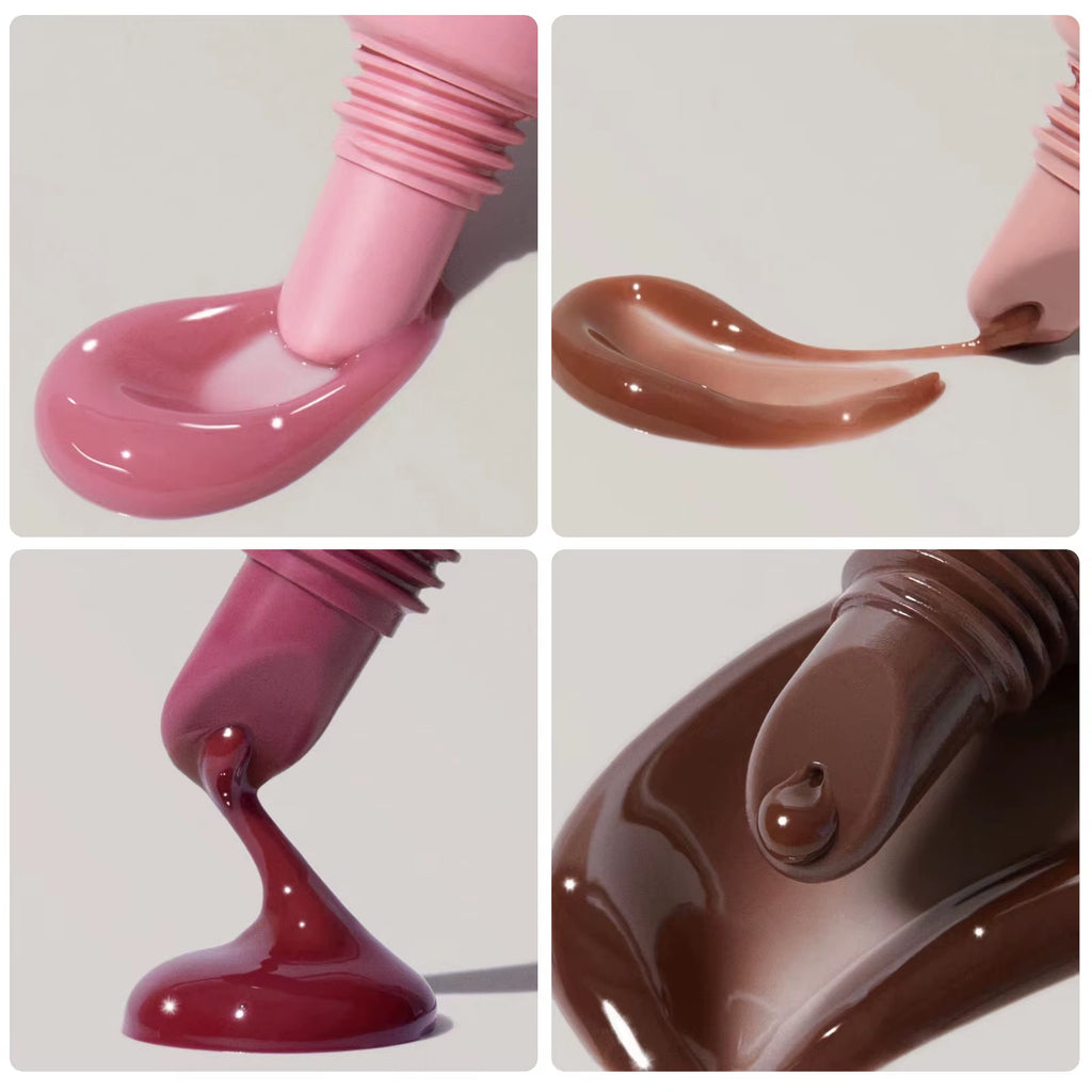 Moisturizing Mirror Water Light Lip Gloss Nude Brown Lip Oil Makeup Plumping Liquid Lipstick Transparent Cosmetics Make up New