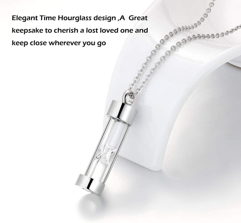 Minilist Bar Cremation Jewelry for Ashes Stainless Steel Urn Necklace for Human Ashes Silver/Rose Gold/Black