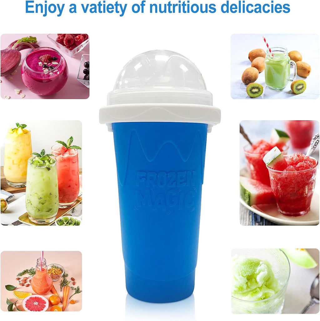 Slushie Cup - Portable Slushie Maker Cup for Smoothies & Shakes, Double Layer Quick Frozen Magic Cup, Personal Mini Slushy Cup Ice Cream Maker for Home, Family, DIY, Homemade, Travel