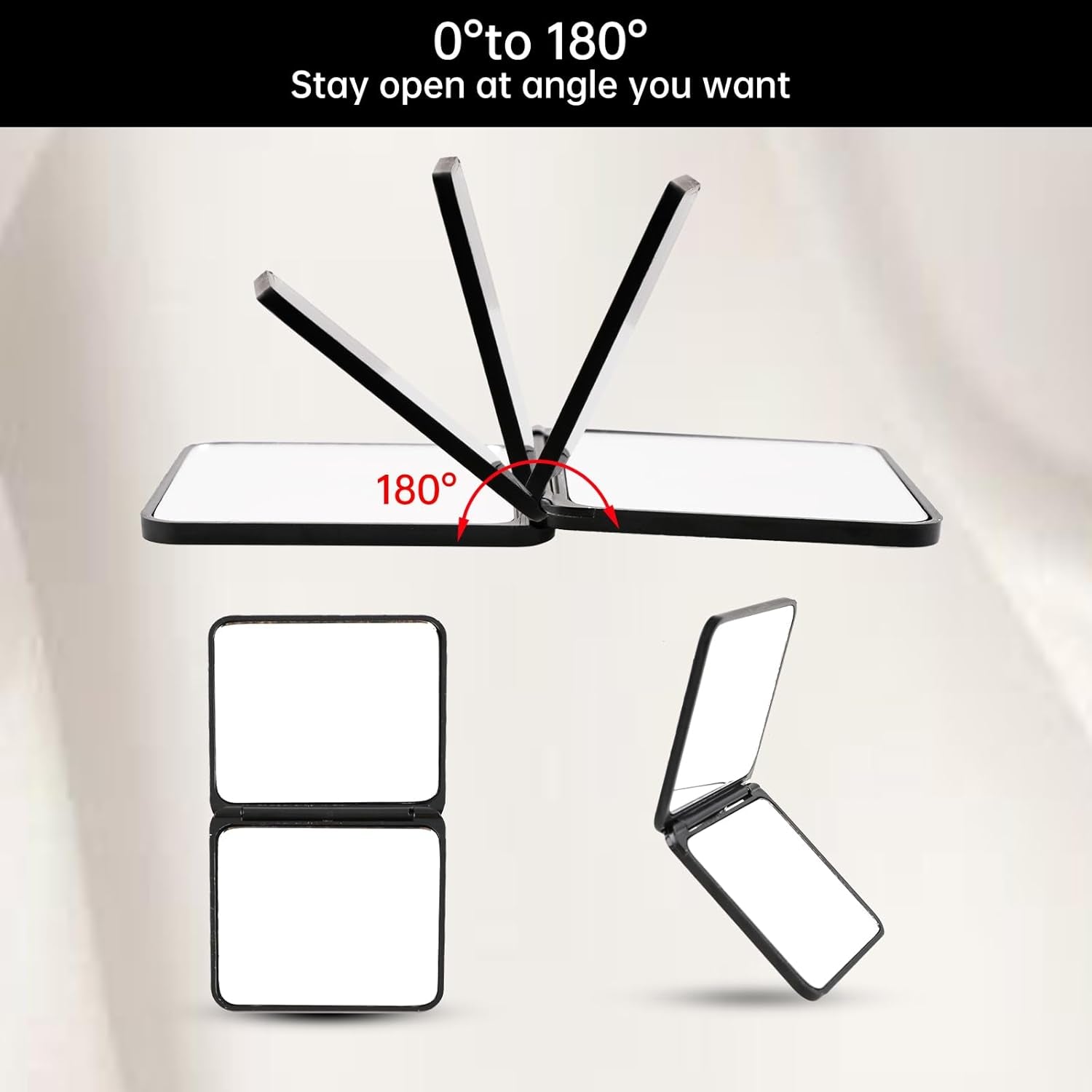 2 Pack Compact Vanity Mirror Portable Travel Mirror Cute Pocket Cosmetic Mirrors Double-Sided Frosted True View Mirror for Women Purses Handbag Wallet Office