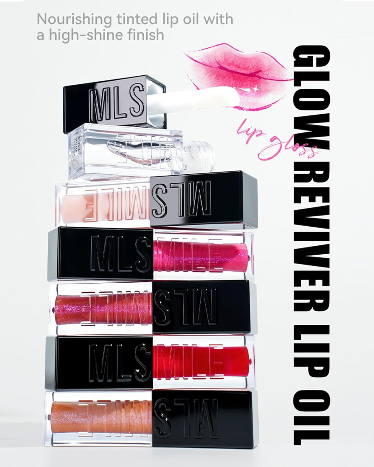 3 Colors Glow Reviver Lip Oil Set, Hydrating Tinted Lip Glow Oil Plumping Lip Gloss for High-Shine Finish,Moisturizing Glossy Lip Oil Gloss for Women Lip Care and Dry Lips-Set A