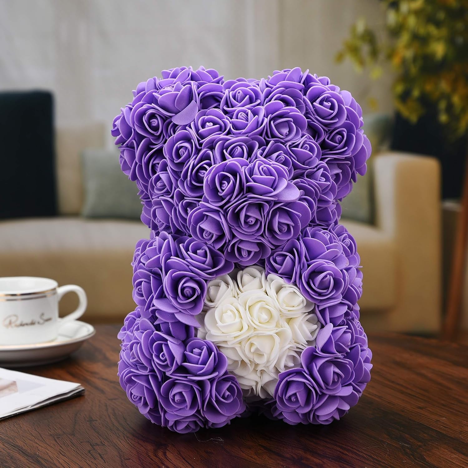 Mother'S Day Rose Bear Gifts for Her, Romantic Mother'S Day Flower Bear Gifts for Mom Wife Girlfriend, I Love You Anniversary Birthday Gifts Rose Teddy Bear with Love Bouquet in Gift Box