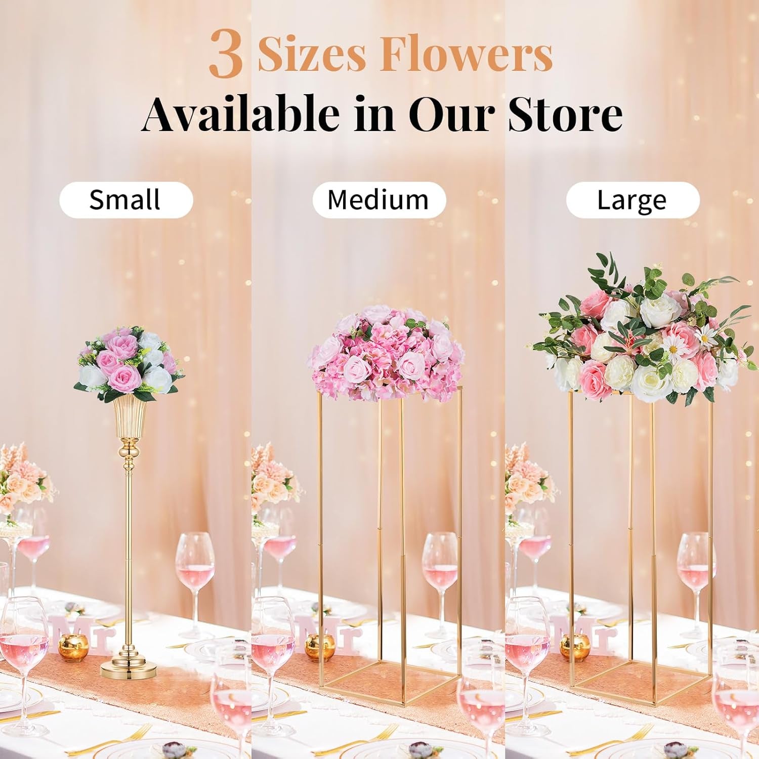 Flower Centerpieces for Wedding Tables: Pink & White Artificial Flower Ball Arrangement for Weddings Party - 2 Pcs Fake Floral Rose for Birthday Bridal Shower Decorations