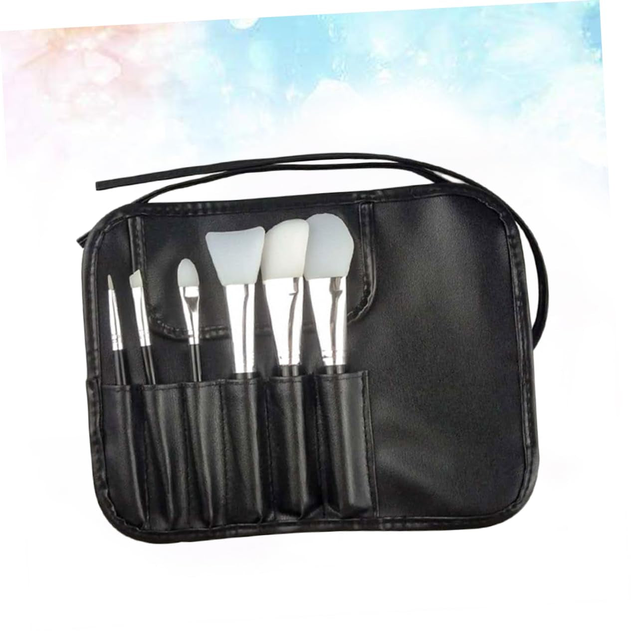 Peach-Pink Portable Makeup Brush Set Professional Cosmetic Tools for Women for Daily Use Eye Makeup Soft Bristles for Natural Finish