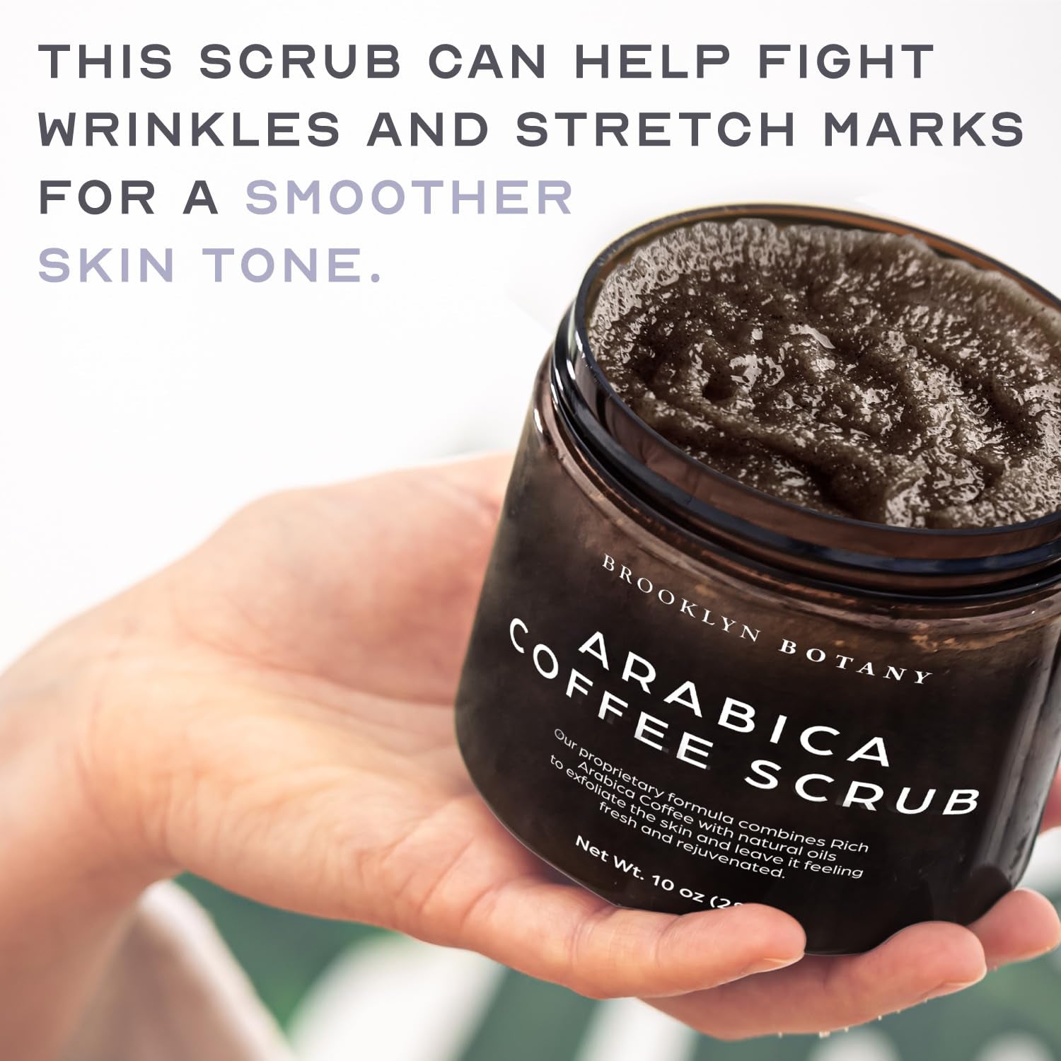 Arabica Coffee Body Scrub - Moisturizing and Exfoliating for Body, Face, Hand, Foot - Fights Stretch Marks, Fine Lines, Wrinkles - Great Gifts for Women & Men - 10 Oz