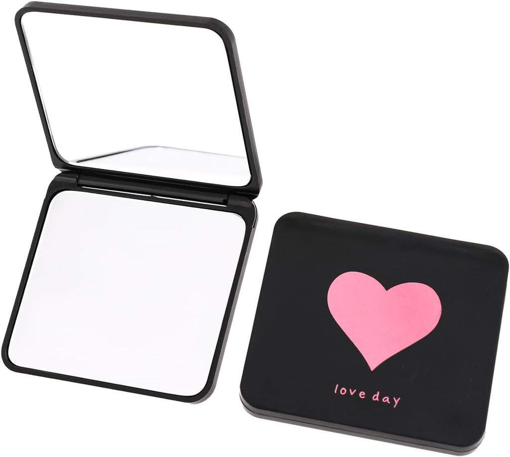 2 Pack Compact Vanity Mirror Portable Travel Mirror Cute Pocket Cosmetic Mirrors Double-Sided Frosted True View Mirror for Women Purses Handbag Wallet Office
