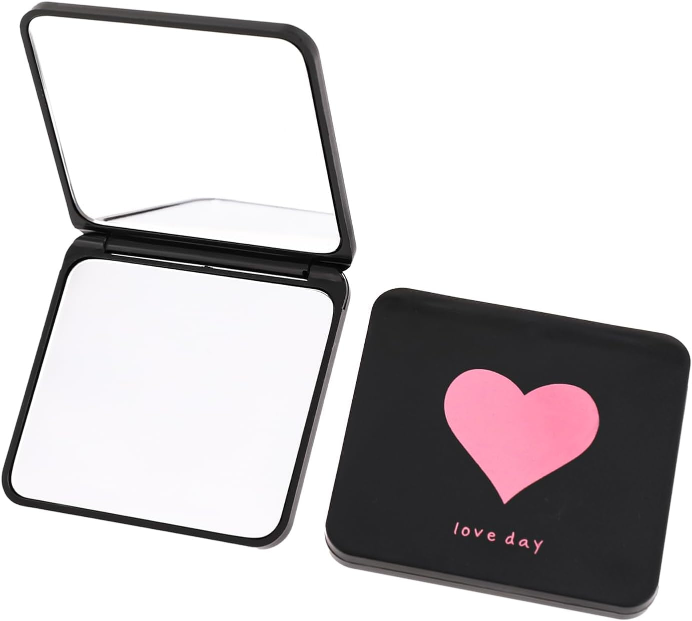 2 Pack Compact Vanity Mirror Portable Travel Mirror Cute Pocket Cosmetic Mirrors Double-Sided Frosted True View Mirror for Women Purses Handbag Wallet Office