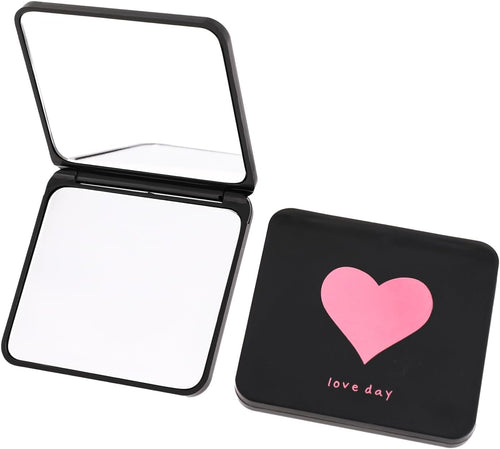 2 Pack Compact Vanity Mirror Portable Travel Mirror Cute Pocket Cosmetic Mirrors Double-Sided Frosted True View Mirror for Women Purses Handbag Wallet Office