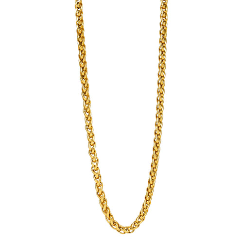 ACTON Gold: Mid Width Byzantine Chain Necklace.