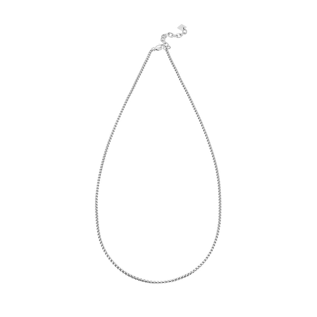 MOSI 24": Interlock Link Silver Chain Necklace for Women or Men