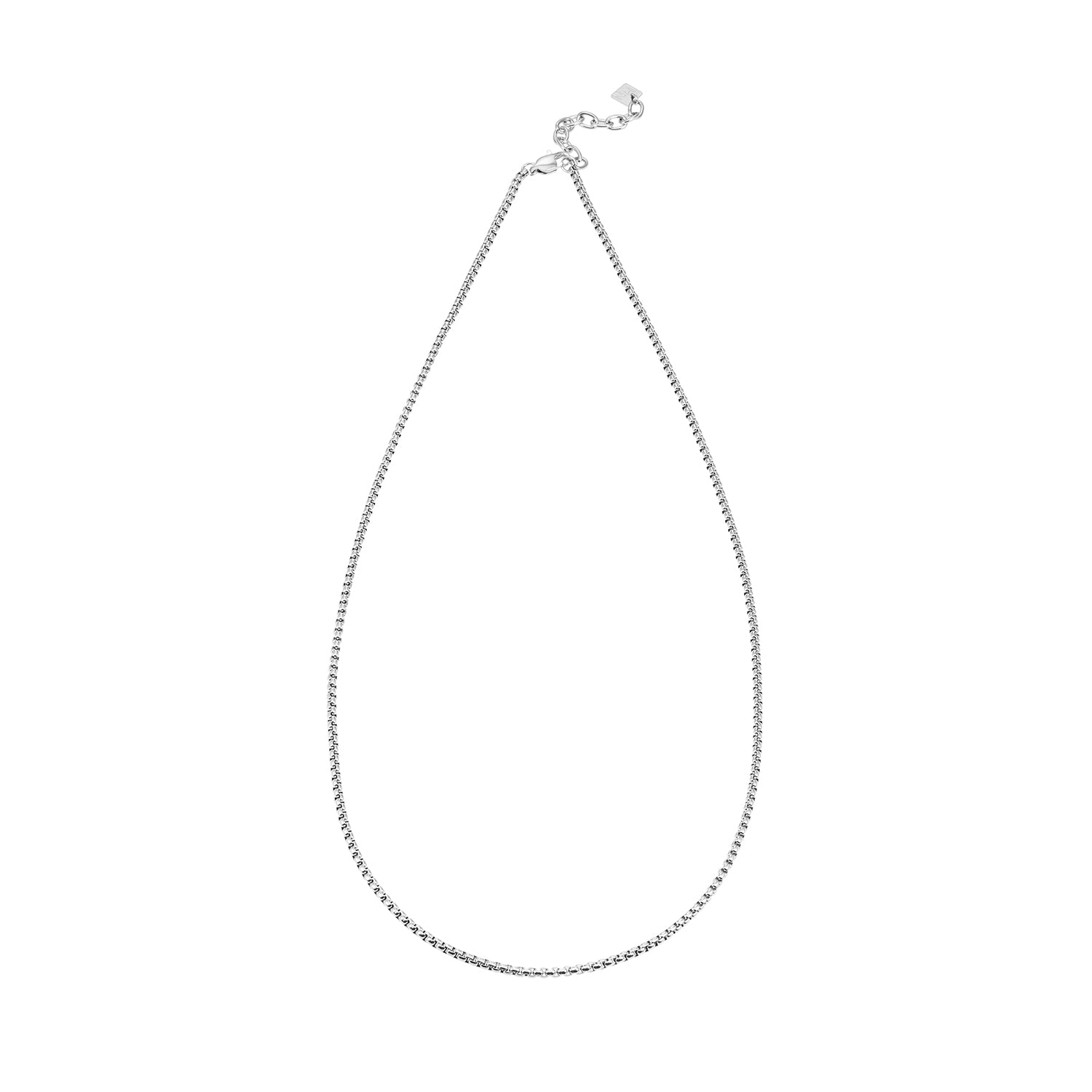 MOSI 24": Interlock Link Silver Chain Necklace for Women or Men