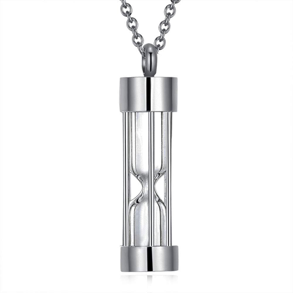 Minilist Bar Cremation Jewelry for Ashes Stainless Steel Urn Necklace for Human Ashes Silver/Rose Gold/Black