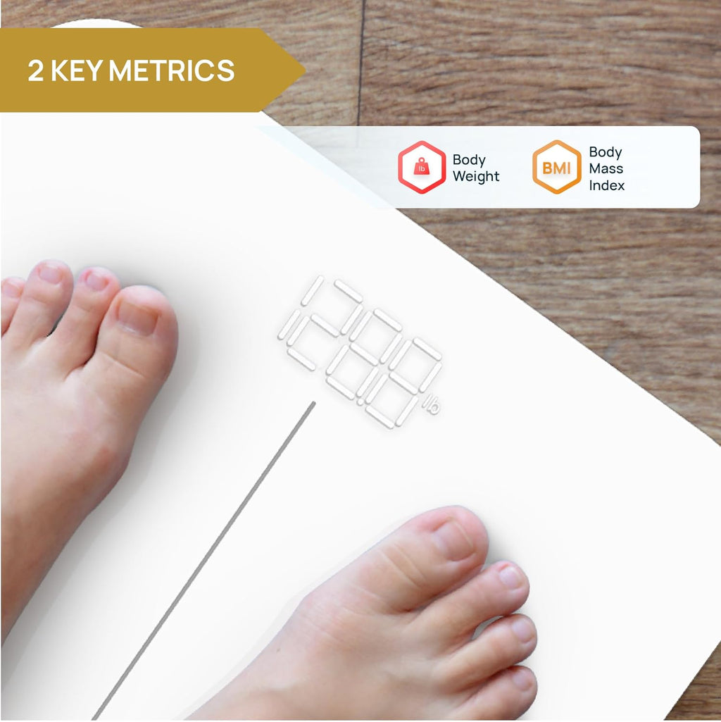 Smart Premium Bathroom Scale, Highly Accurate Bluetooth Digital Bathroom Body Weight Scale, Precisely Measures Weight & BMI for Unlimited Users