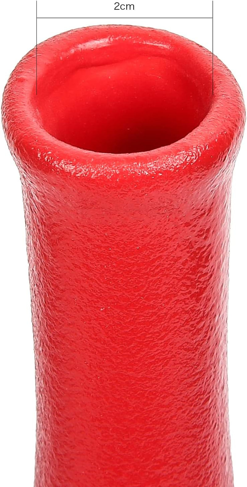 Samawi Red Ceramic Vase Set of 2 - Flower Bud Vases for Home Decor - Modern Living Room Table Decorative Vases