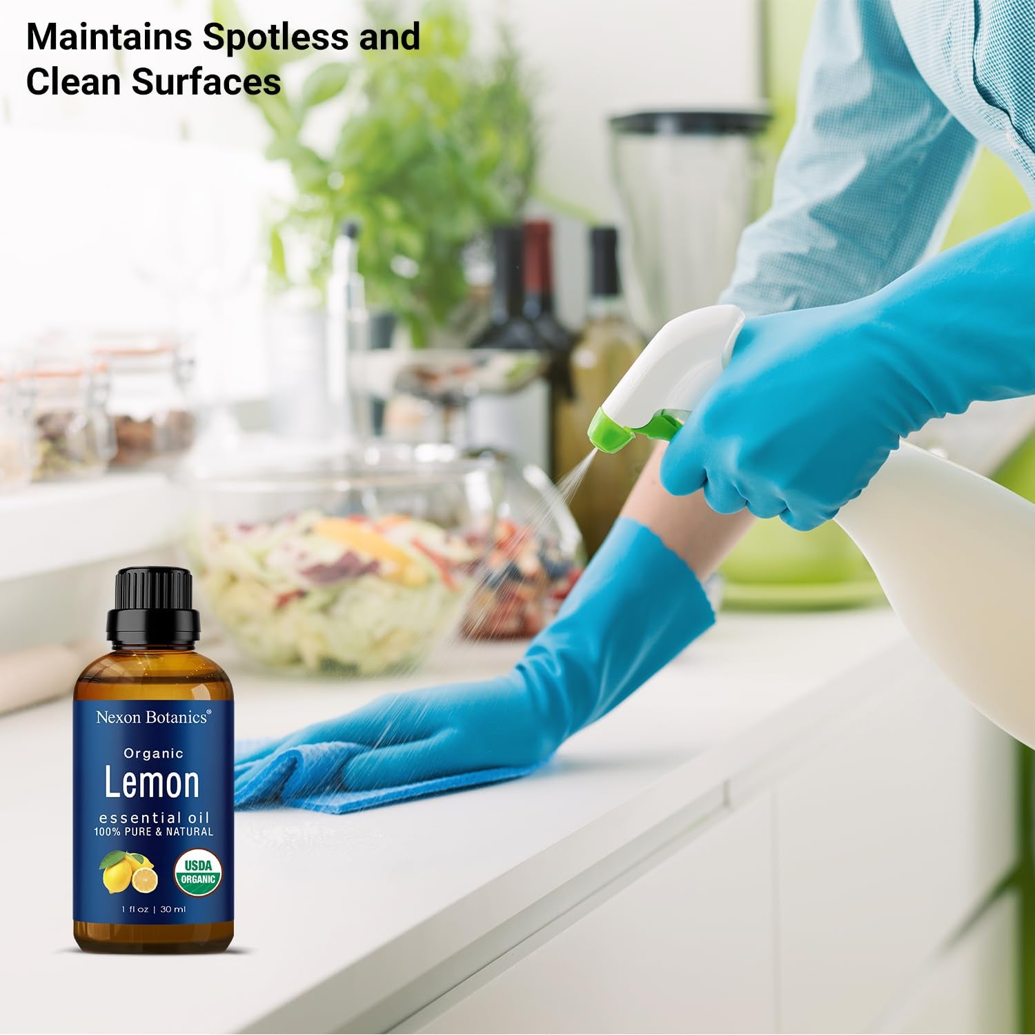 Organic Lemon Essential Oil 30 Ml - Pure Organic Lemon Oil - Natural Lemon Essential Oil Organic for Diffuser, Aromatherapy, Skin, Hair Care - Aceite De Limon - Citrus Essential Oils -