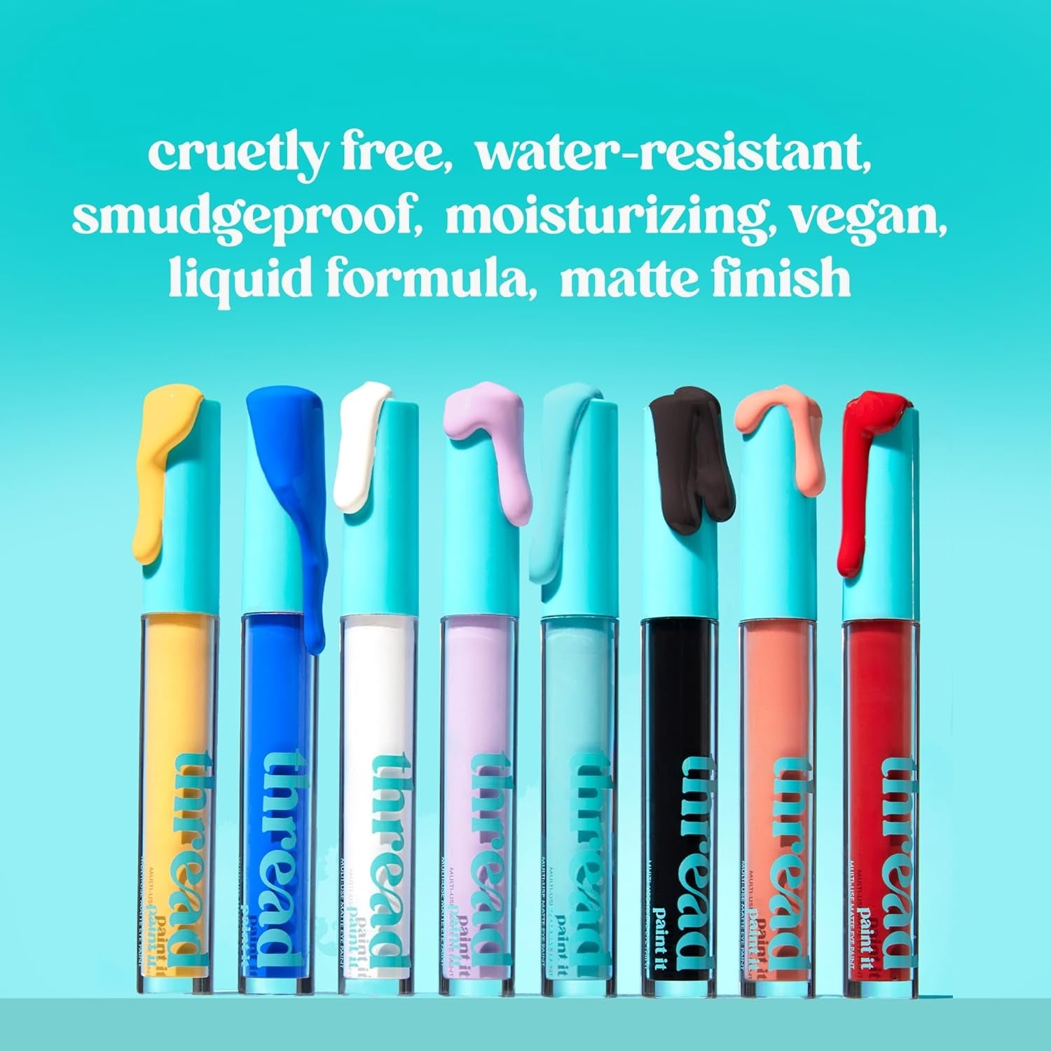 Beauty Paint It Vegan Liquid Eye Color, Moisturizing, Long-Lasting Formula with Matte Finish, Rated Red