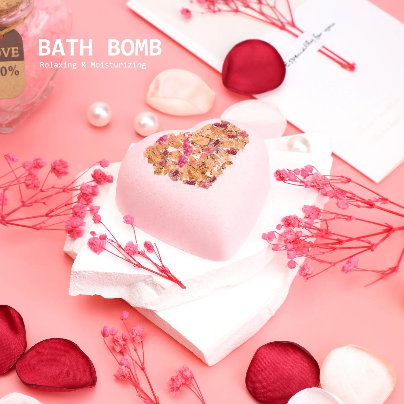 Gift Baskets Set for Women, 10 Pack Bath and Body Set for Christmas Holiday Birthday Gift, Pink