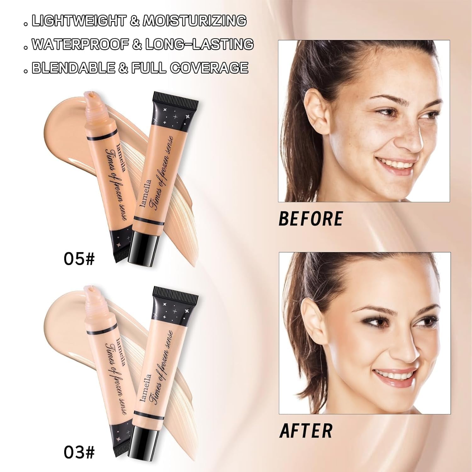 Makeup Set for Girls & Women, Full Face Kit, Travel Kit, Present Set, Eyeshadow, Foundation, Blusher, Eyeliner, Lip Gloss, Makeup Brushes & Sponge Bag