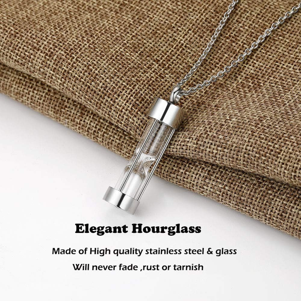 Minilist Bar Cremation Jewelry for Ashes Stainless Steel Urn Necklace for Human Ashes Silver/Rose Gold/Black