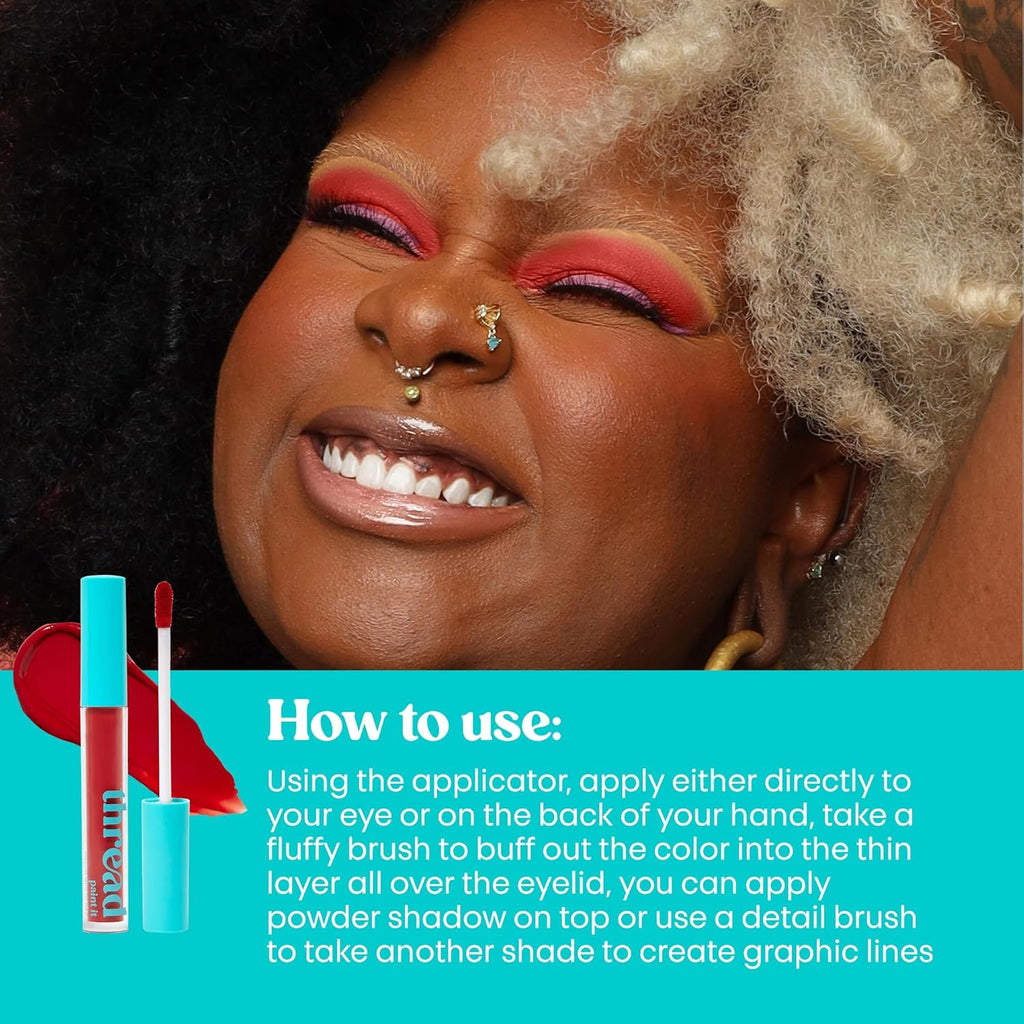 Beauty Paint It Vegan Liquid Eye Color, Moisturizing, Long-Lasting Formula with Matte Finish, Rated Red