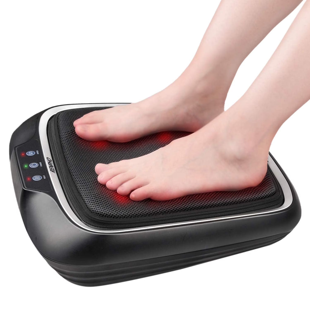 Foot Massager with Heat,Shiatsu Foot Massager for Circulation, Back Massager, Foot Warmer and Massager for Neuropathy Muscle Pain Relief, Plantar Fasciitis, Christmas Birthday Gifts for Dad and Mon