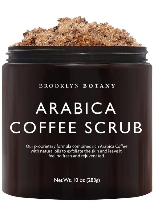 Arabica Coffee Body Scrub - Moisturizing and Exfoliating for Body, Face, Hand, Foot - Fights Stretch Marks, Fine Lines, Wrinkles - Great Gifts for Women & Men - 10 Oz