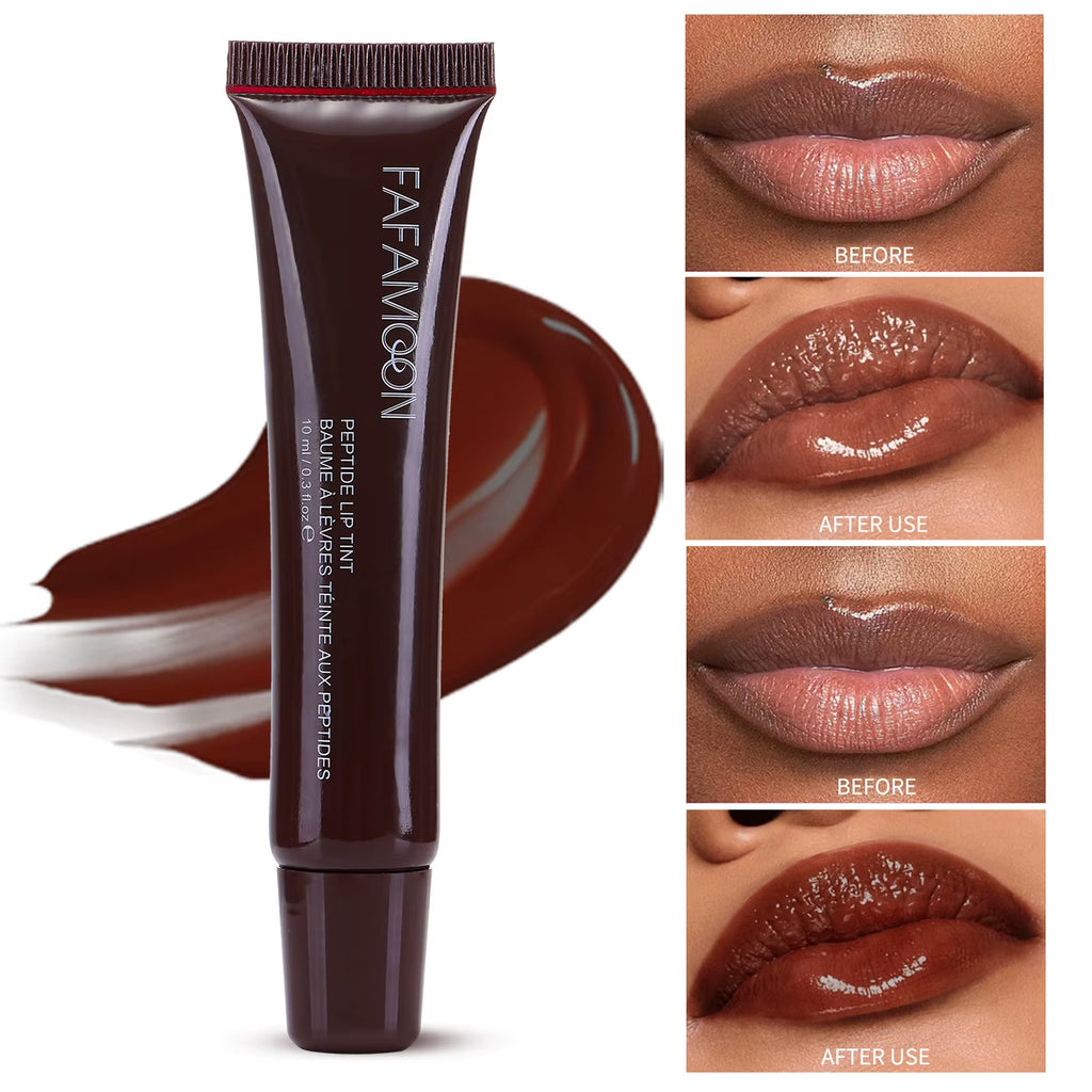 Moisturizing Mirror Water Light Lip Gloss Nude Brown Lip Oil Makeup Plumping Liquid Lipstick Transparent Cosmetics Make up New
