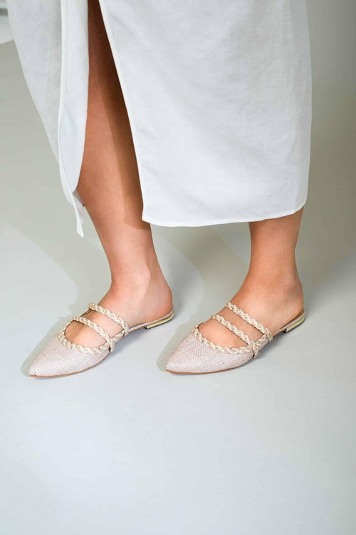 Mangará Amburana Women's Mules Beige - Sustainable
